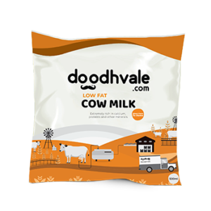 Doodhvale Low Fat Milk Online in Delhi | Lite Milk 500 ML Pouch