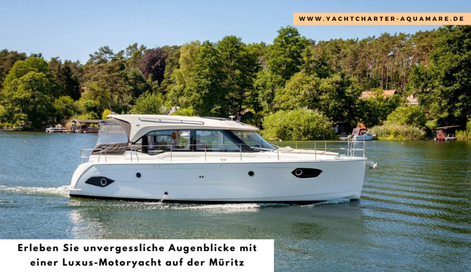 Erleben Sie unvergessliche Augenblicke mit einer luxus Motoryacht mieten in Müritz