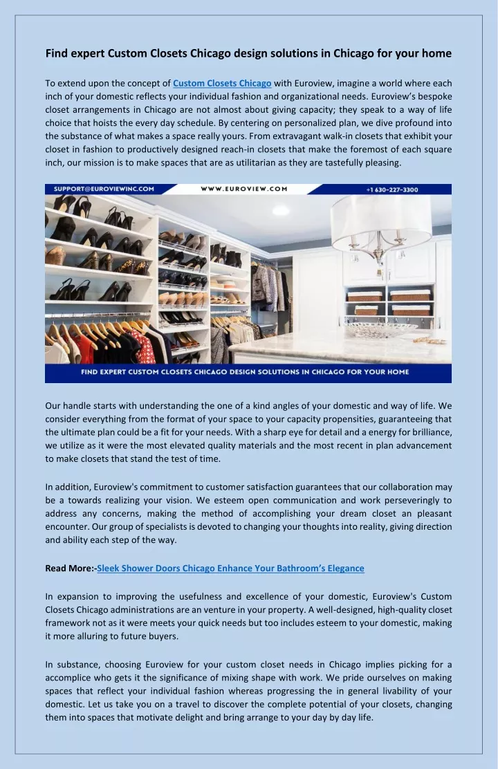 PPT - Streamline Your Space with Smart Storage Efficient Custom Closets Chicago PowerPoint Presentation - ID:12974595