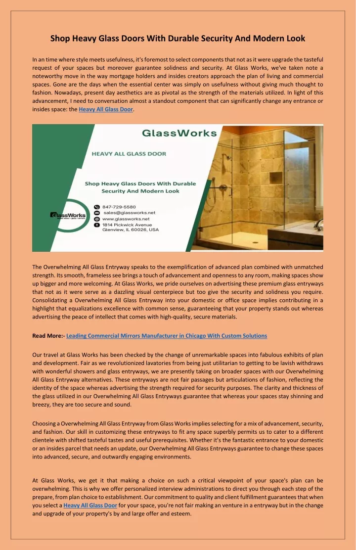 PPT - Elevate Your Bathroom With Premium Glass Shower Enclosures in Chicago PowerPoint Presentation - ID:13028023