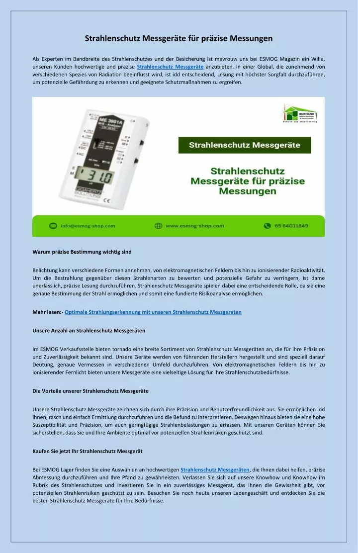 PPT - Qualitätsvolle Strahlenschutz Messgeräte für jeden Bedarf PowerPoint Presentation - ID:13149659