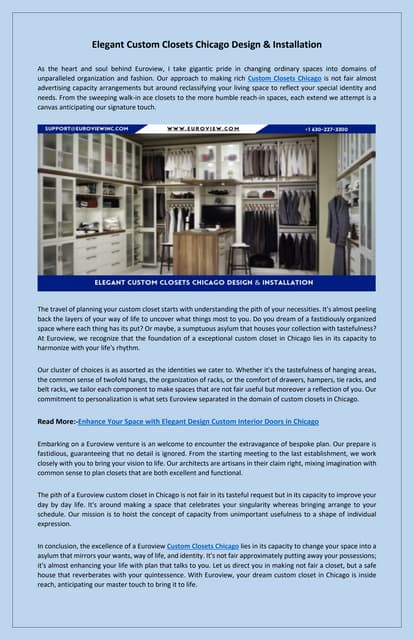 Tailored Storage Solutions Custom Closets Chicago | PDF