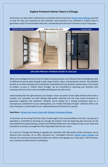 Top-Quality Interior Doors Chicago for Chicago Homes | PDF
