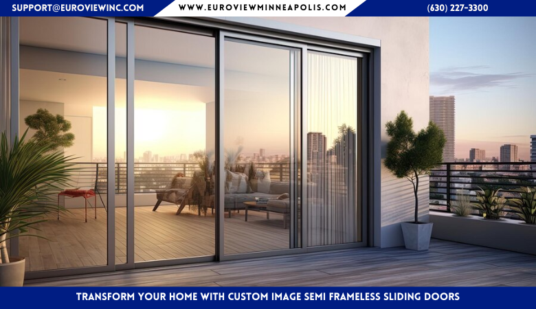 Transform Your Home with Custom Image Semi Frameless Sliding Doors – Euroview Minneapolis