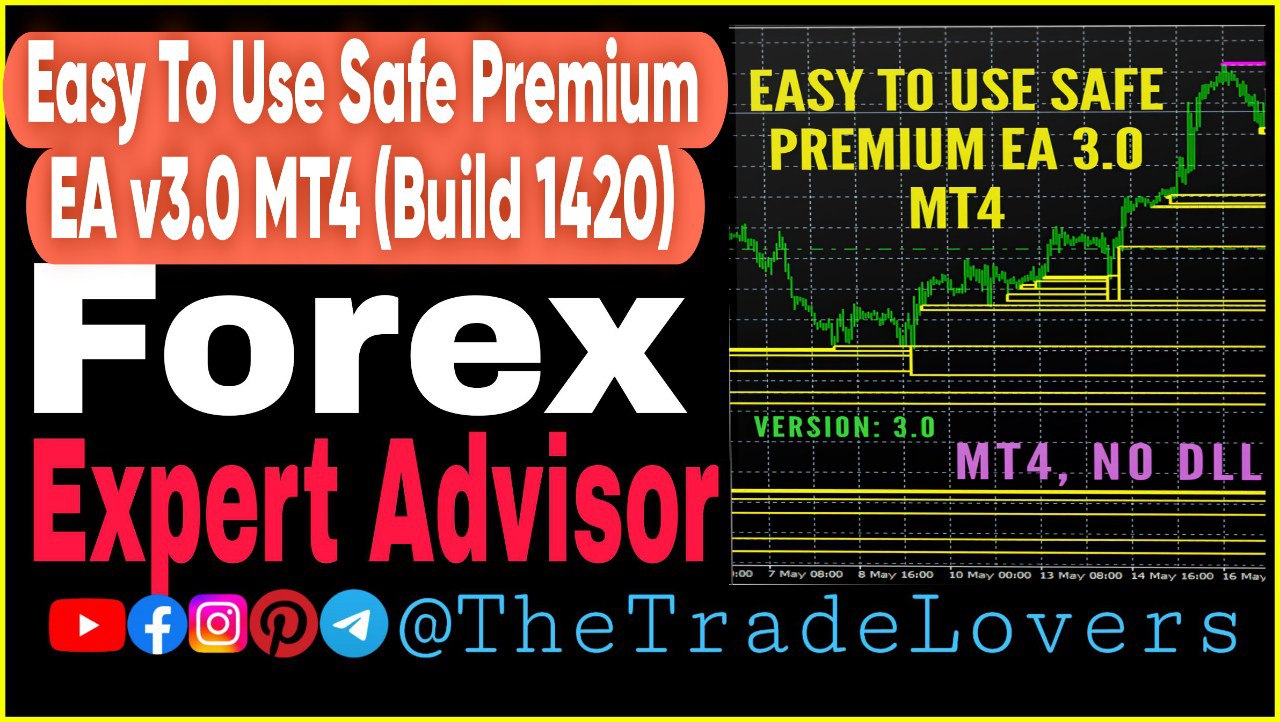 Easy to Use Safe Premium EA V3.0 MT4 (Works on Build 1420) | Forex Robot | MT4 Expert Advisor - Payhip