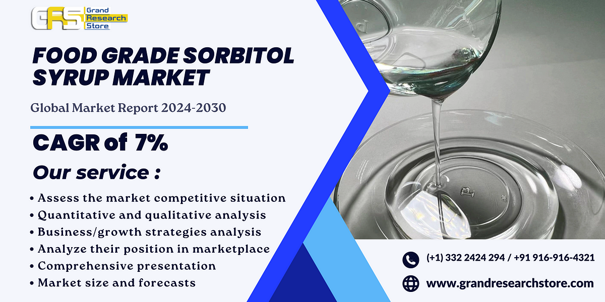 Food Grade Sorbitol Syrup Market, Global Outlook and Forecast 2024–2030 - Naikdipti - Medium