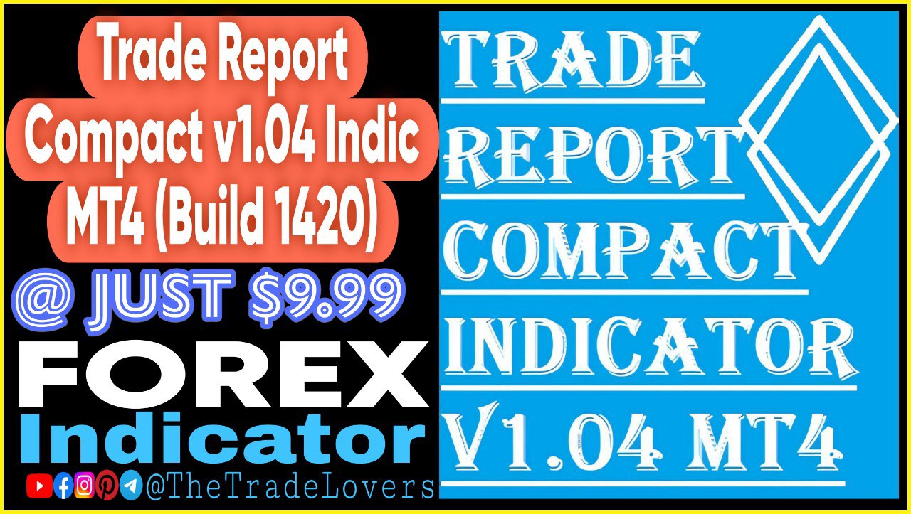 Trade Report compact Indicator V1.04 (Works on Build 1420) | Forex MT4 Indicators - Payhip