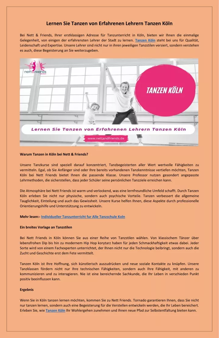 PPT - Tanzen Köln Vielfältige Tanzkurse Für Jeden Stil PowerPoint Presentation - ID:13490038