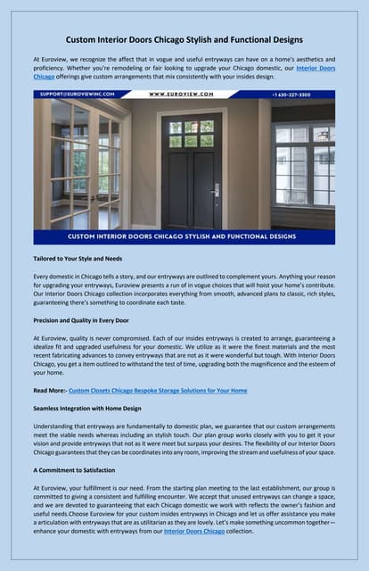 Premium Interior Doors Chicago by Euroview | PDF