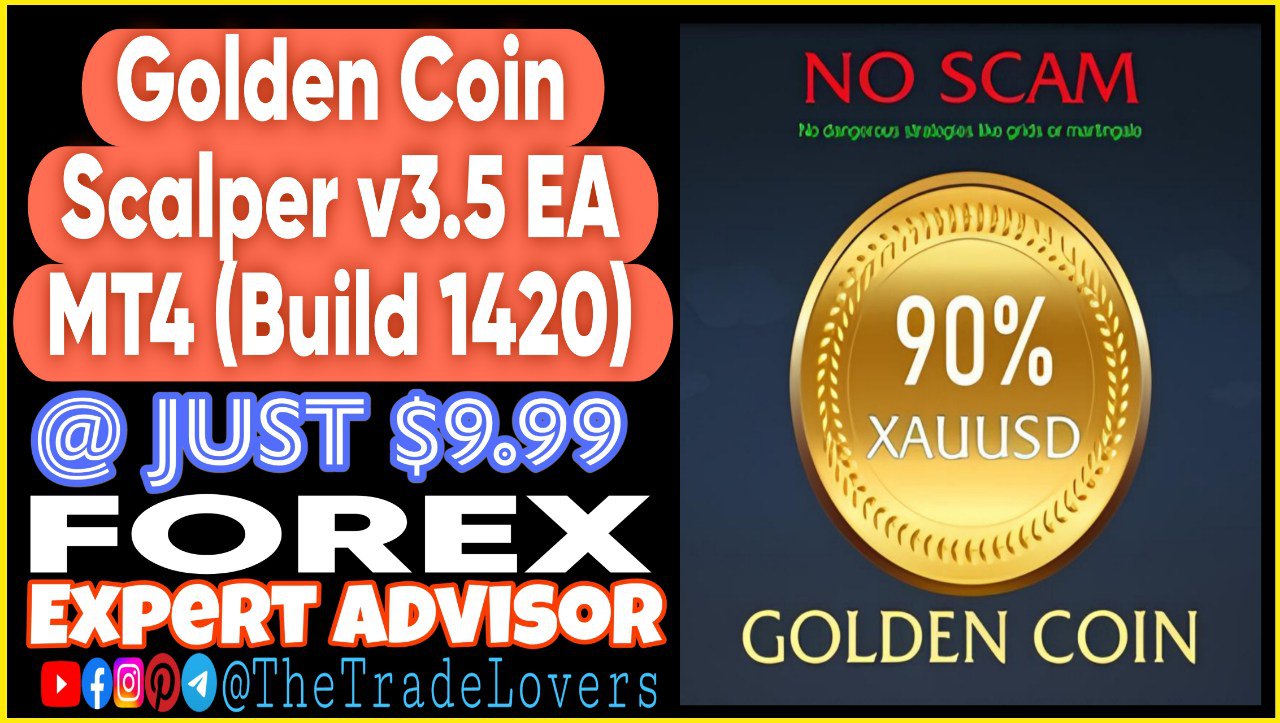 Golden Coin Scalper EA V3.5 MT4 (Works on Build 1420) | Forex Robot | MT4 Expert Advisor - Payhip
