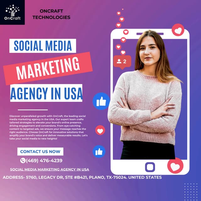 Boost Your Brand with OnCraft: Premier Social Media Marketing Agency in USA | PDF