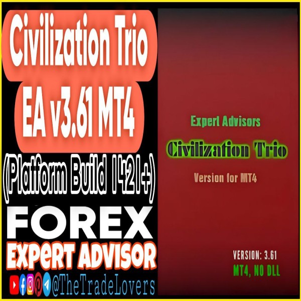 Civilization Trio EA v3.61 MT4 + Sets (Works on Build 1421+) | Forex Robot | MT4 Expert Advisor - The Trade Lovers