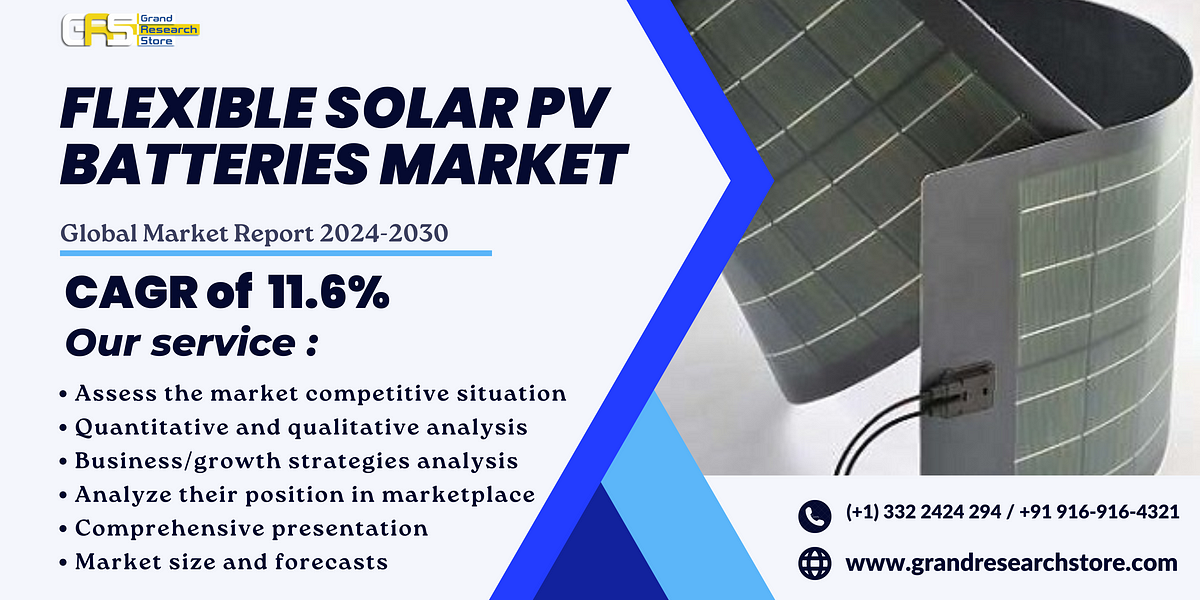Flexible Solar PV Batteries Market, Global Outlook and Forecast 2024–2030 - Naikdipti - Medium