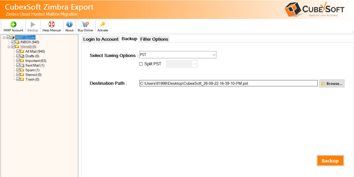 How do I Export Data Files from Zimbra to PST?