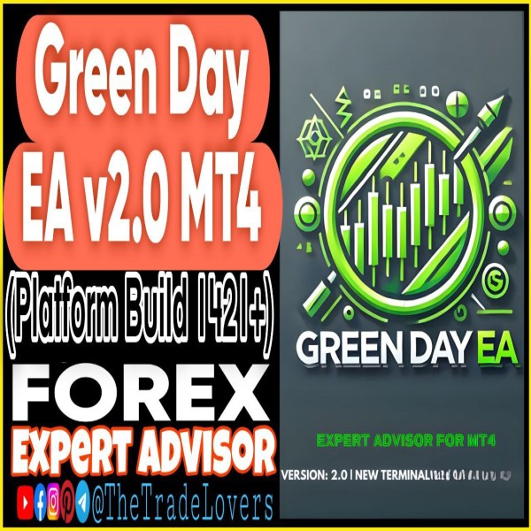 Green Day EA V2.0 MT4 (Works on Build 1421+) | Forex Robot | MT4 Expert Advisor - The Trade Lovers