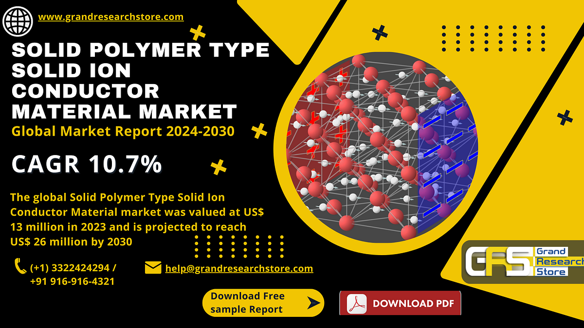 Solid Polymer Type Solid Ion Conductor Material Market, Global Outlook and Forecast 2024–2030 | by Naikdipti | Sep, 2024 | Medium