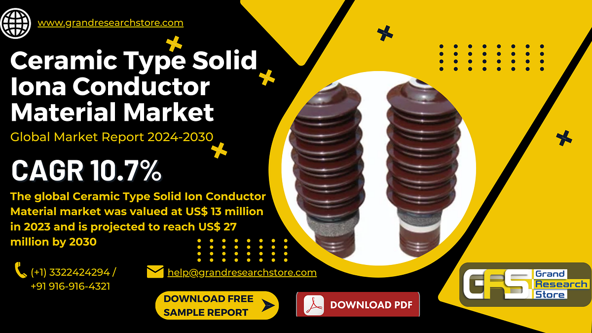 Ceramic Type Solid Ion Conductor Material Market, Global Outlook and Forecast 2024–2030 | by Naikdipti | Sep, 2024 | Medium