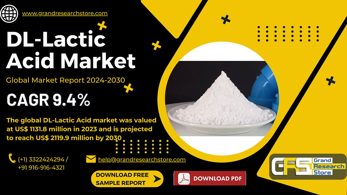 DL-Lactic Acid Market, Global Outlook and Forecast 2024–2030 | by Naikdipti | Sep, 2024 | Medium