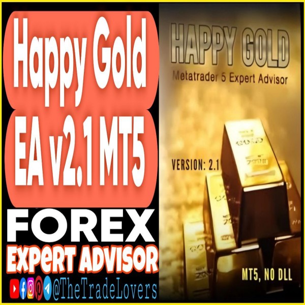 Happy Gold V2.1 EA MT5 (Works on Build 4468+) | Forex Robot | MT5 Expert Advisor - The Trade Lovers