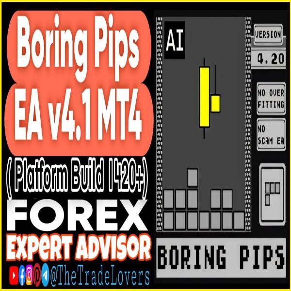 Boring Pips MT4 EA v4.1 MT4 (Works on Build 1421+) | Forex Robot | MT4 Expert Advisor - The Trade Lovers