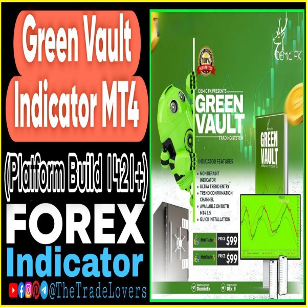 Green Vault Indicators MT4 (Works on Build 1421+) | Forex MT4 Indicators - The Trade Lovers