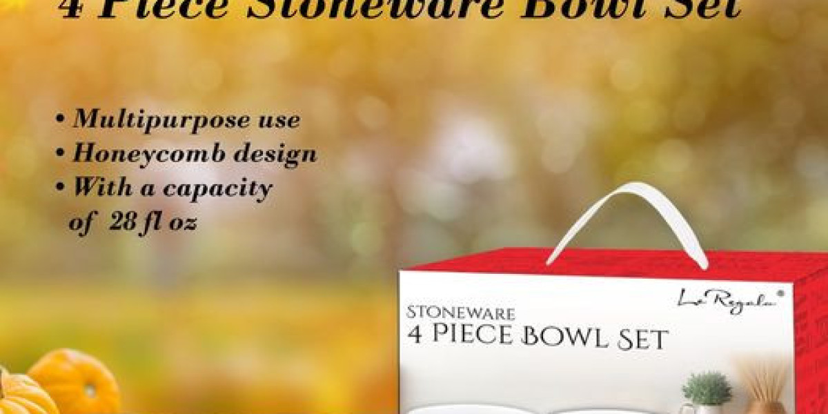 Enhance Your Kitchenware Collection with the Le Regalo® 4 Piece Stoneware Bowl Set