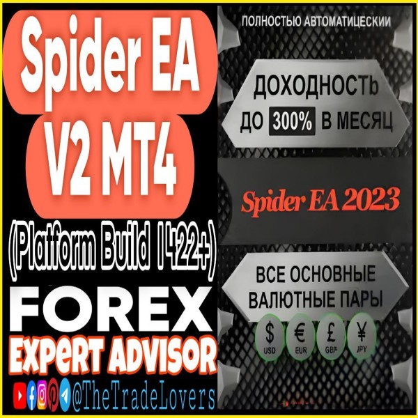 Spider EA 2023 v2 MT4 + Sets (Works on Build 1422+) | Forex Robot | MT4 Expert Advisor - The Trade Lovers