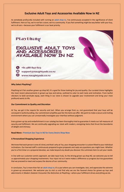 NZ Adult Store Shop Discreetly for Top-Quality Sex Toys | PDF