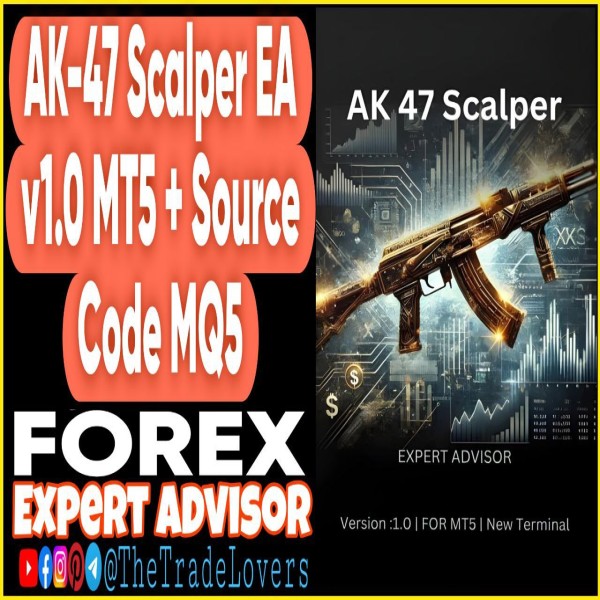 AK-47 Scalper EA V1.0 MT5 + Source Code MQ5 (Works on Build 4468+) | Forex Robot | MT5 Expert Advisor - The Trade Lovers