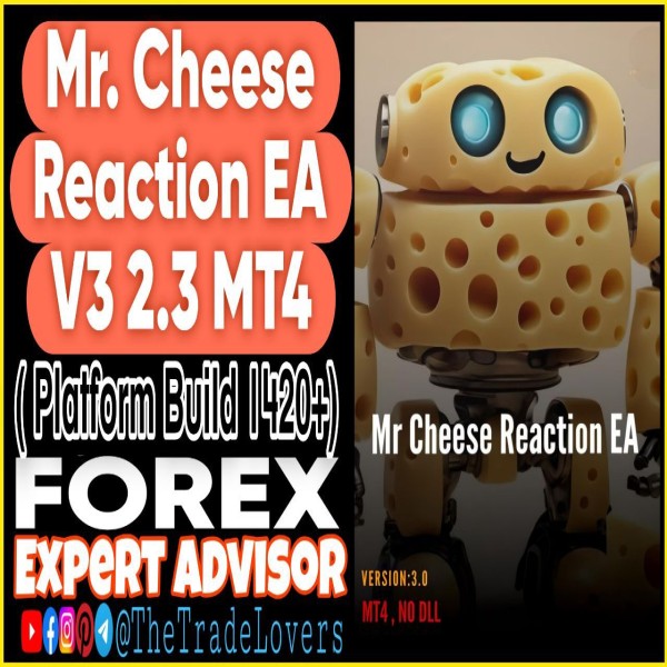 Mr Cheese Reaction EA V3.0 MT4 (Works on Build 1421+) | Forex Robot | MT4 Expert Advisor - The Trade Lovers