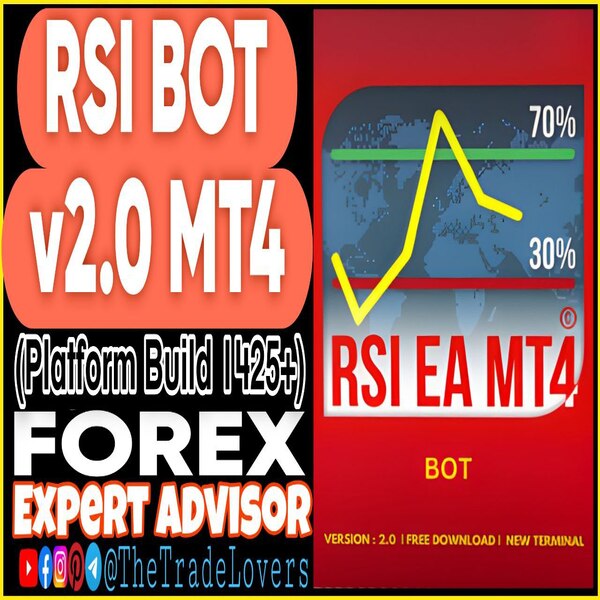 RSI Bot EA 2.0 MT4 + Sets (Works on Build 1425+) | Forex Robot | MT4 Expert Advisor - The Trade Lovers