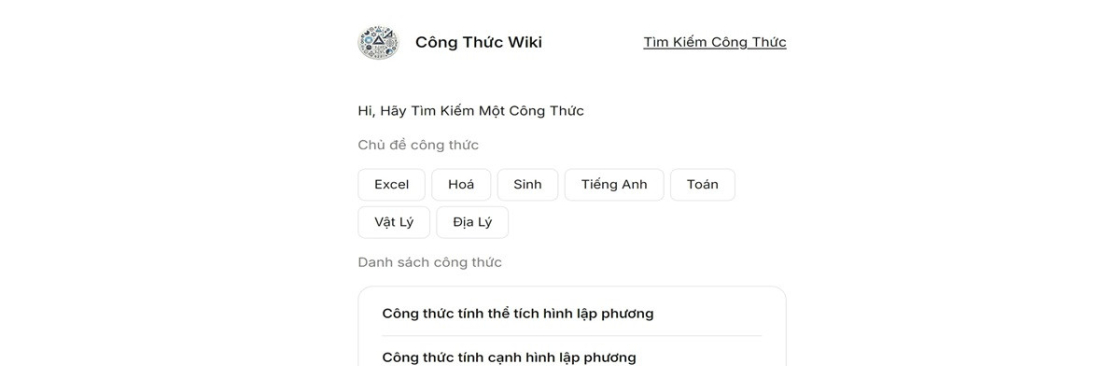 Công Thức Wiki Cover Image