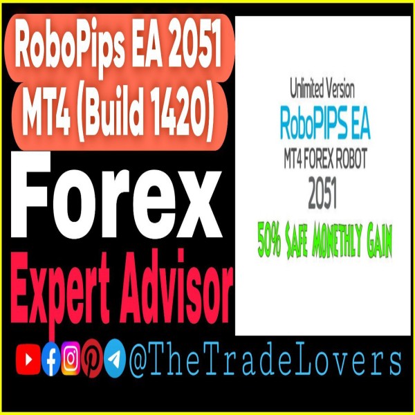 RoboPips EA Robot Forex 2051 (Works on Build 1421+) | Forex Robot | MT4 Expert Advisor - The Trade Lovers