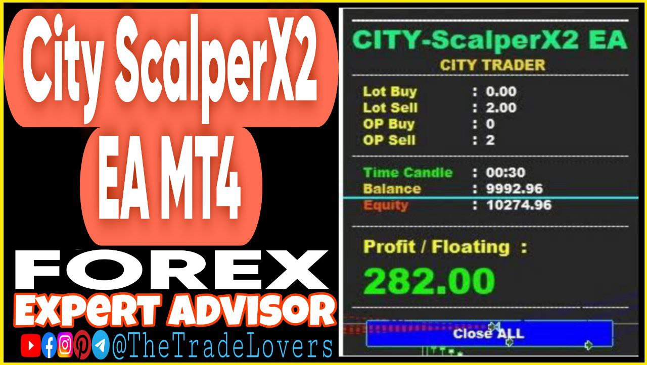 City ScalperX2 EA MT4 (Works on Build 1431 ) | Forex Robot | MT4 Expert Advisor - Payhip