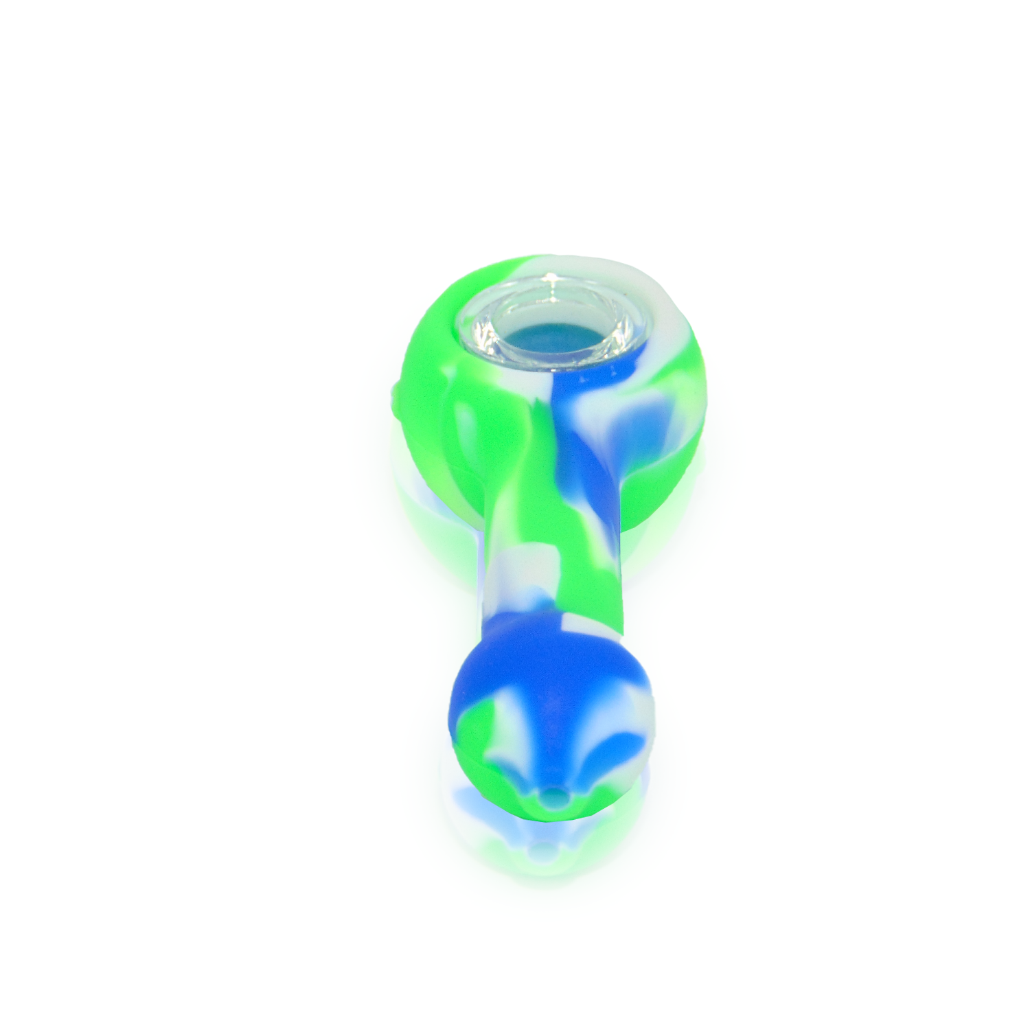 Buy Green White & Blue Silicone Spoon Pipe at Global Glass Pipe