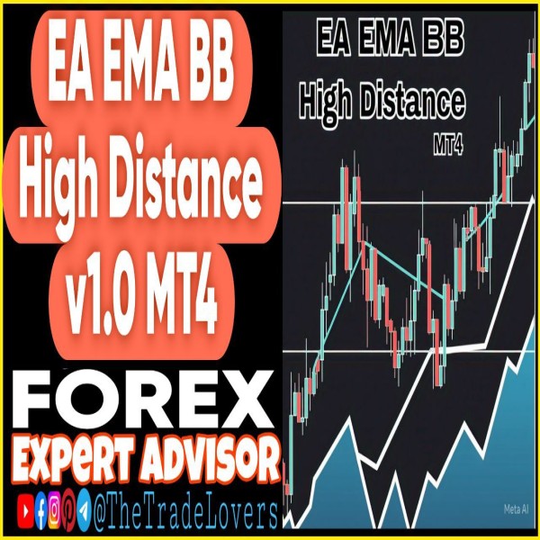EA EMA BB High Distance v1.0 MT4 (Works on Build 1440+) | Forex Robot | MT4 Expert Advisor - The Trade Lovers