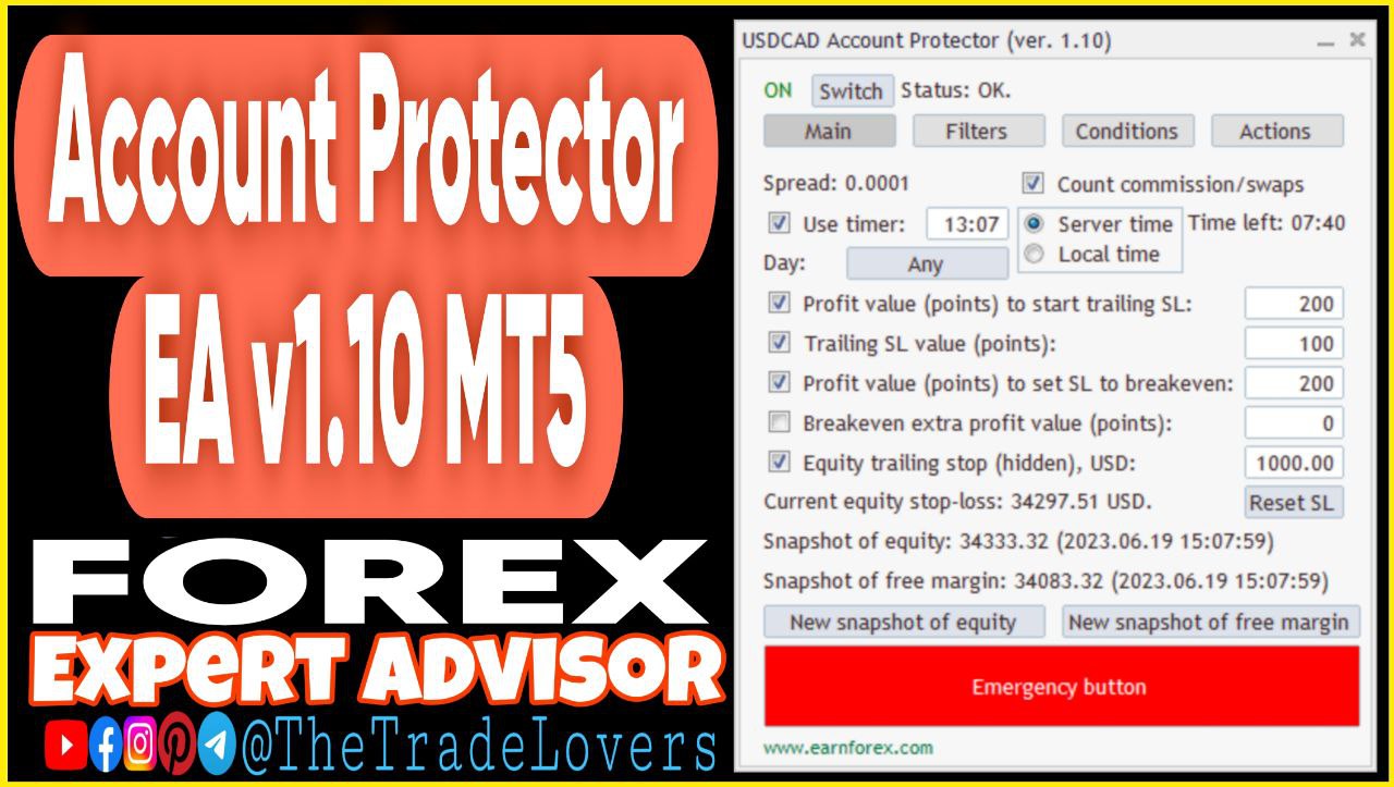 Account Protector EA v1.10 MT5 | Forex Robot | MT5 Expert Advisor - Payhip