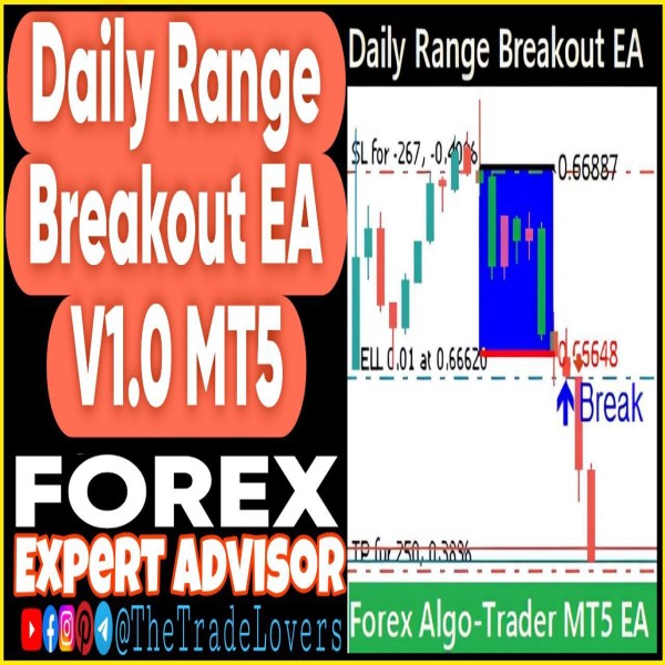 Daily Range Breakout EA v1.0 MT5 (Works on Build 5120+) | Forex Robot | MT5 Expert Advisor - The Trade Lovers