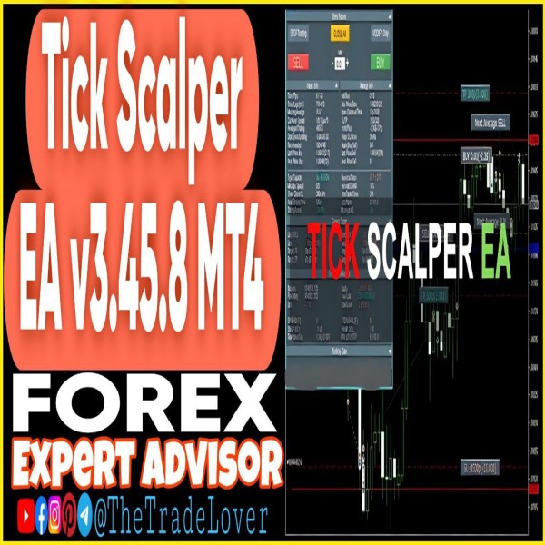 Tick Scalper EA v3.45.8 MT4 (Works on Build 1441+) | Forex Robot | MT4 Expert Advisor - The Trade Lovers