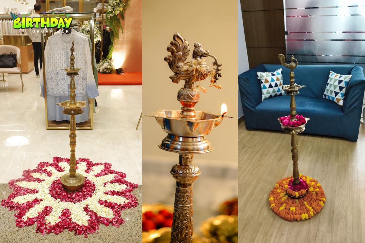 Book a Inauguration Lamp On Rent | Brass Diya Stand Lamp