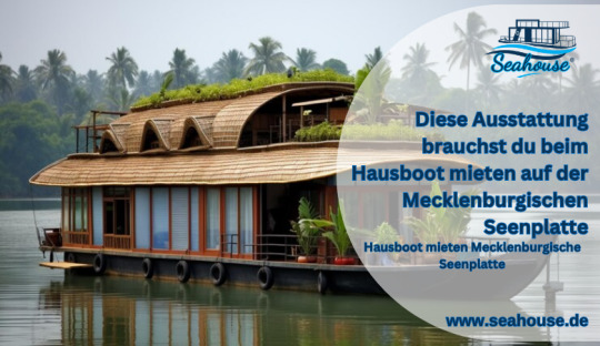 Seahouse — Diese Ausstattung brauchst du beim Hausboot mieten auf der Mecklenburgischen Seenplatte