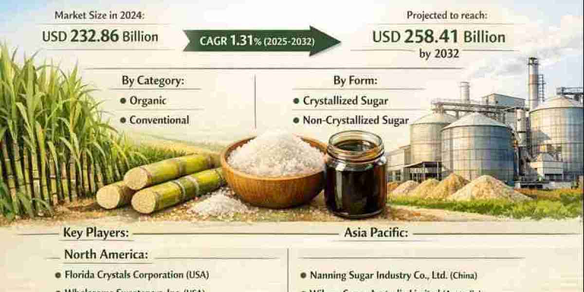 Cane Sugar Market to Experience Steady Growth at 1.31% CAGR, Expected to Hit USD 258.41 Billion by 2032