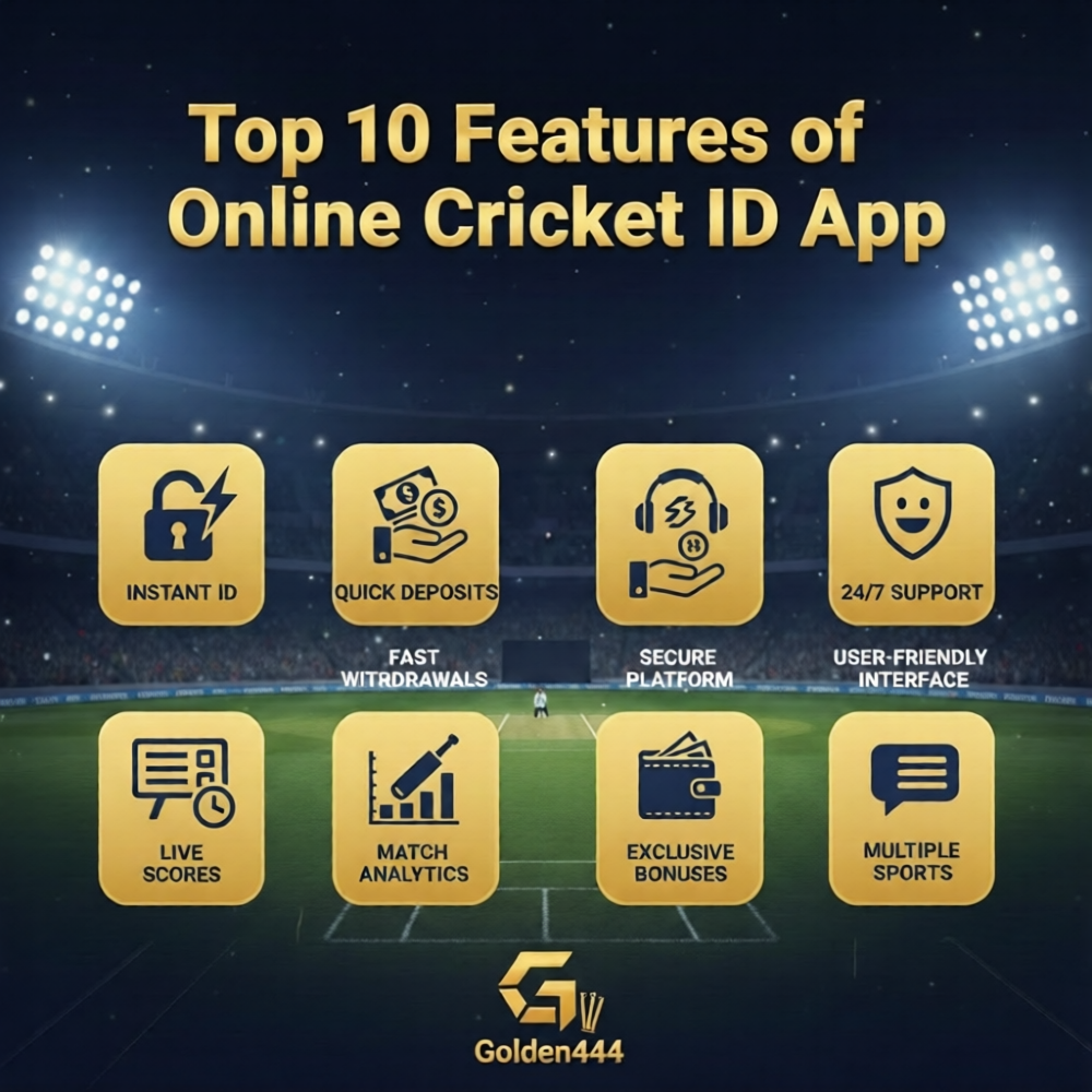 Top 10 Features of Golden444 Online Cricket ID App