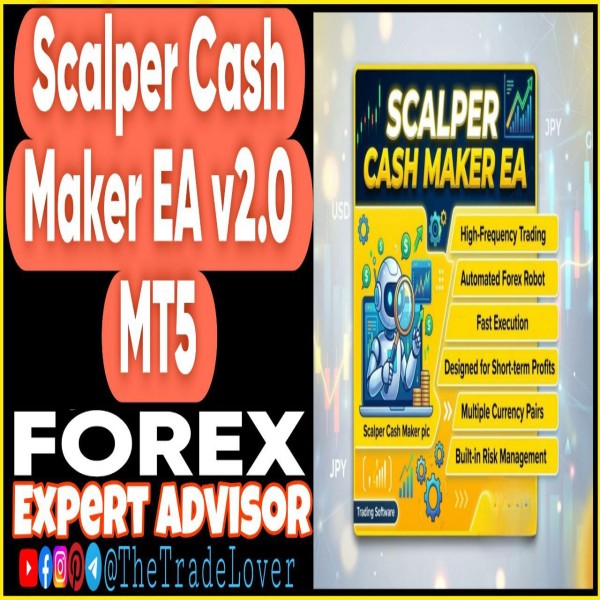 Scalper Cash Maker EA v2.0 MQ5 Source Code (Works on Build 5660+) | Forex Robot | MT5 Expert Advisor - The Trade Lovers