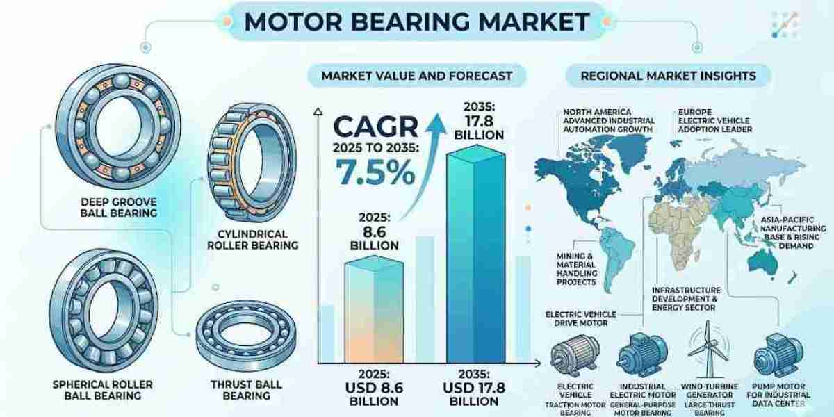 Motor Bearing Market toward USD 17.8 billion by 2035