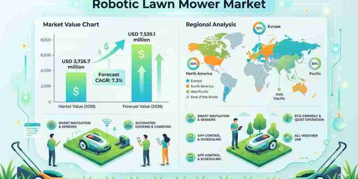 Robotic Lawn Mower Market toward USD 7,539.1 million by 2036
