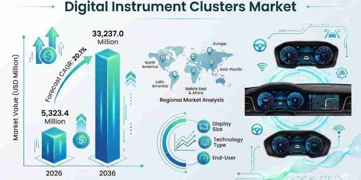 Digital Instrument Clusters Market toward USD 33,237.0 million by 2036