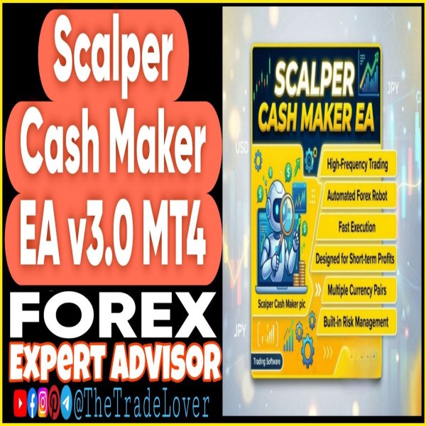Scalper Cash Maker EA v3.0 MT4 (Works on Build 1471) | Forex Robot | MT4 Expert Advisor - The Trade Lovers