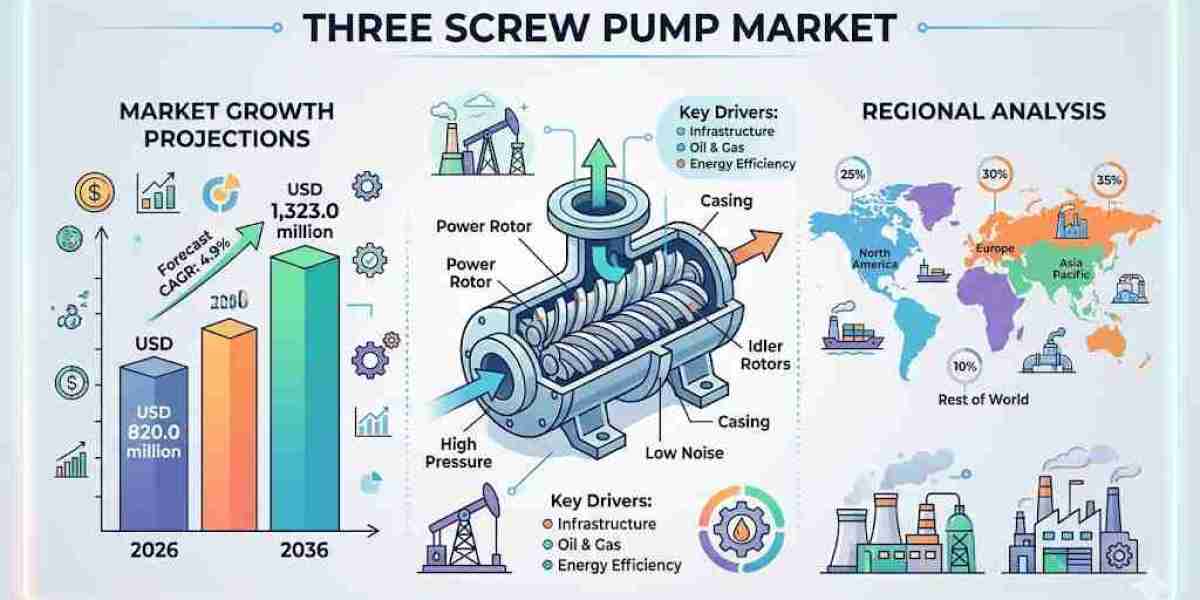 Three Screw Pump Market toward USD 1,323.0 million by 2036