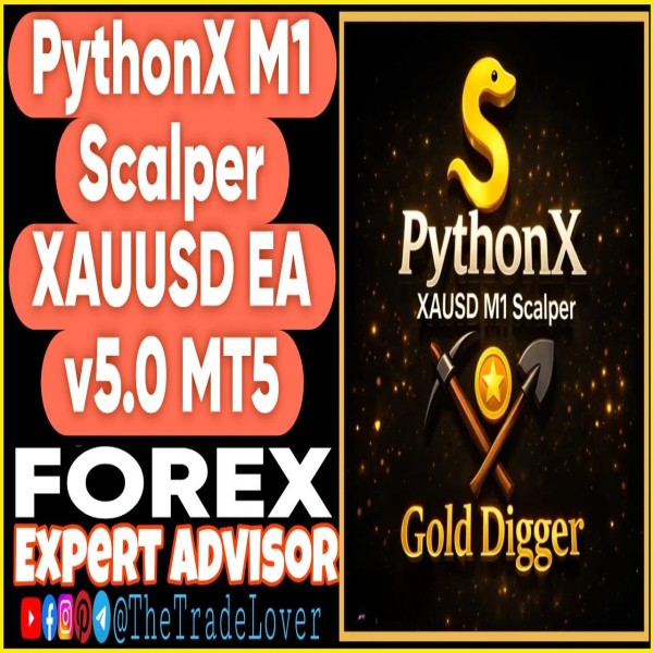 PythonX M1 Scalper XAUUSD EA v5.0 MT5 (Works on Build 5660) | Forex Robot | MT5 Expert Advisor - The Trade Lovers